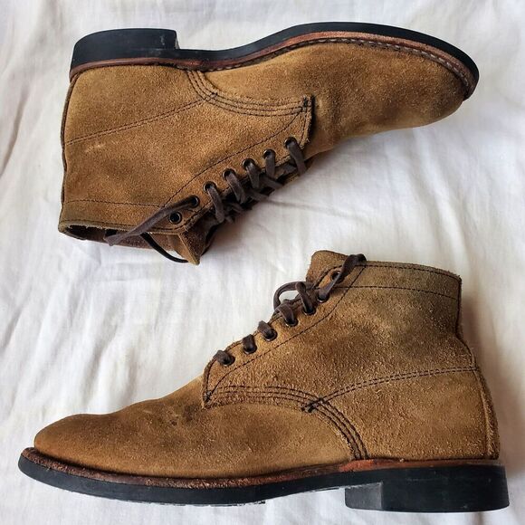 Red Wing 8062 Merchant Olive Mohave Roughout Suede Ankle Boots Brown Size 7.5 D - Picture 4 of 11